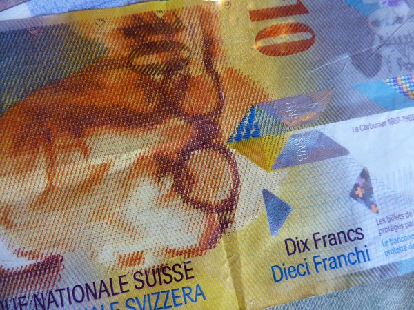 Swiss currency: photo JS