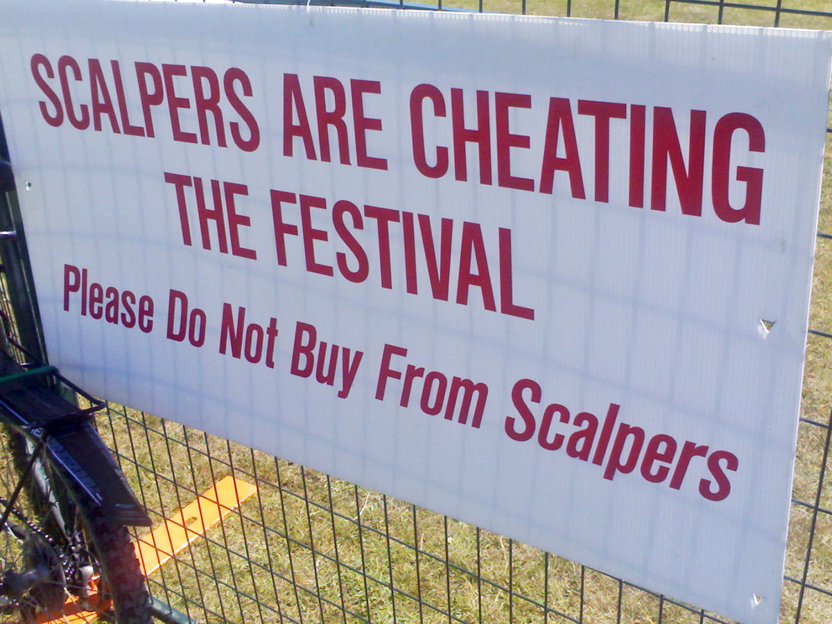 Ticket scalping: source Wikimedia Commons